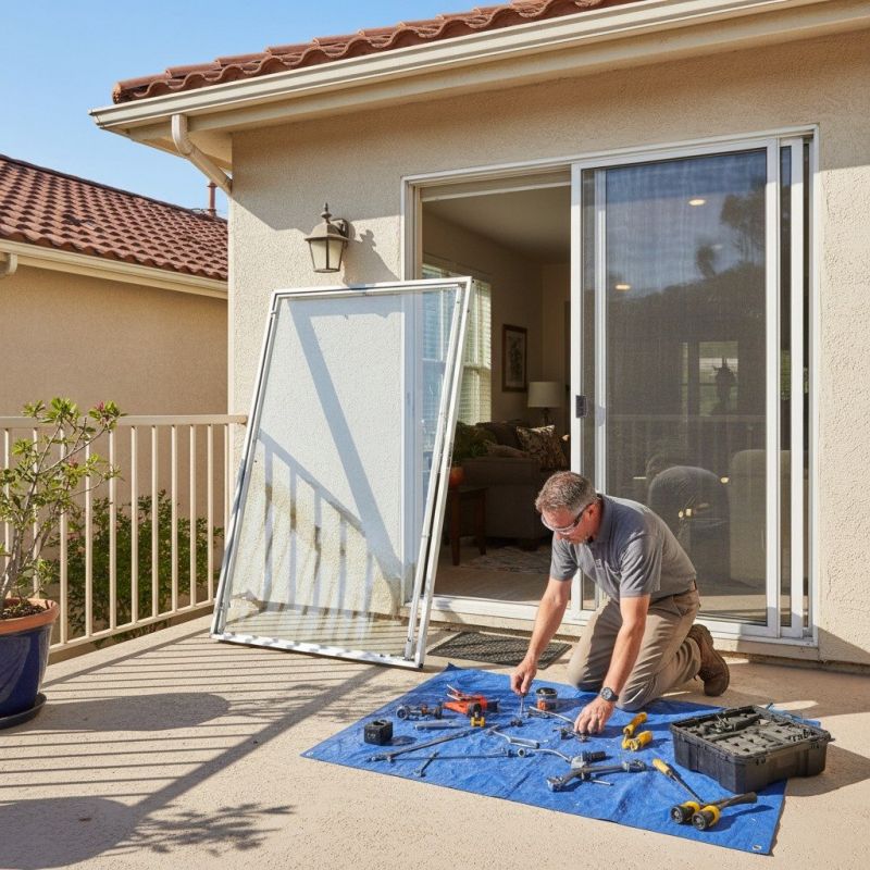 Patio Door Track Repair in Conroe, TX